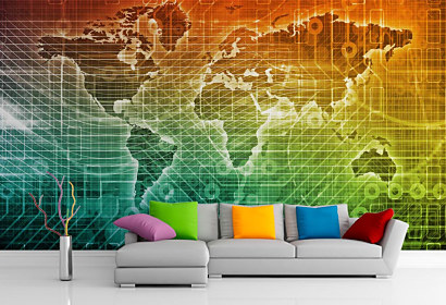 Matrix Mapa sveta fototapeta